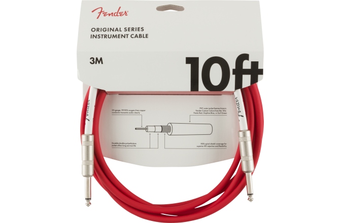 Cablu de Instrument Fender Original Series Instrument Cable 10' Fiesta Red