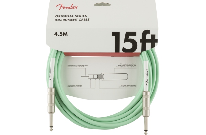 Cablu de Instrument Fender Original Series Instrument Cable 15' Surf Green