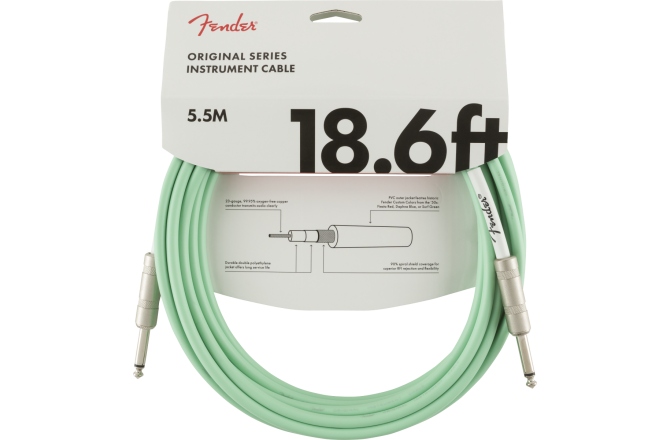 Cablu de Instrument Fender Original Series Instrument Cable 18.6' Surf Green