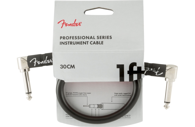 Cablu de Instrument Fender Professional Series Instrument Cables Angle/Angle 1' Black