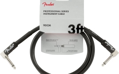 Cablu de Instrument Fender Professional Series Instrument Cables Angle/Angle 3' Black