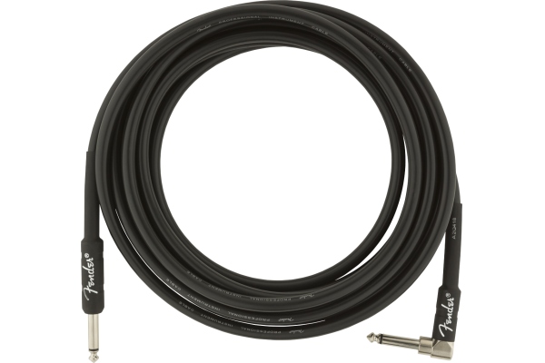 Professional Series Instrument Cables Straight/Angle 15' Black