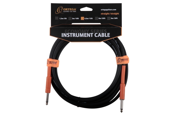 Cablu de instrument Ortega Economy Series Instrument cable - black / 4,5m