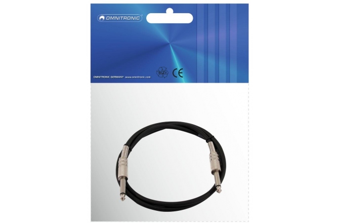 Cablu de interconectare Omnitronic Jack cable 6.3 mono 1m bk