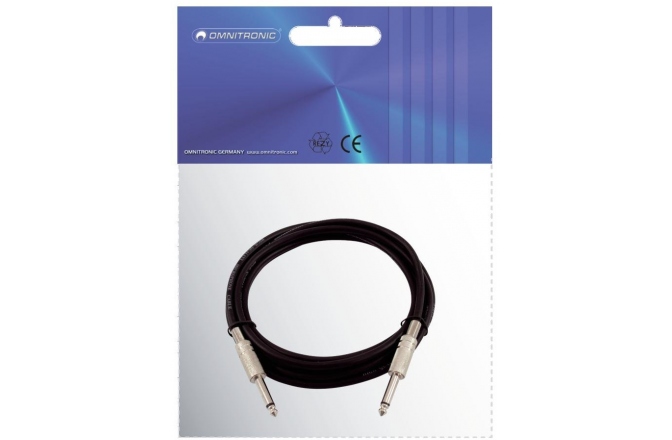 Cablu de interconectare Omnitronic Jack cable 6.3 mono 3m bk