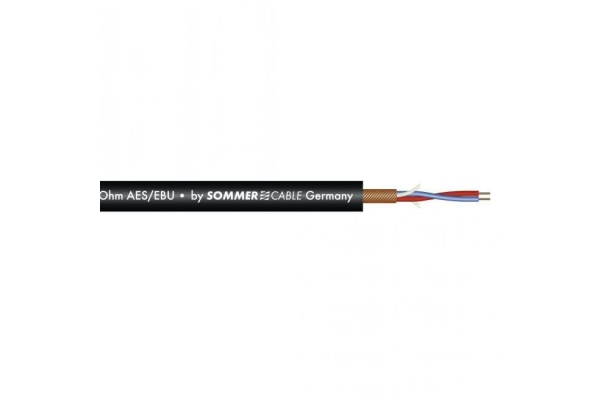 Microphone cable AES/EBU 2x0.14 BK SC-Micro-Stage