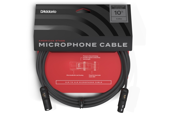 Cablu de microfon Daddario American Stage Series Microphone Cable 3,048 m