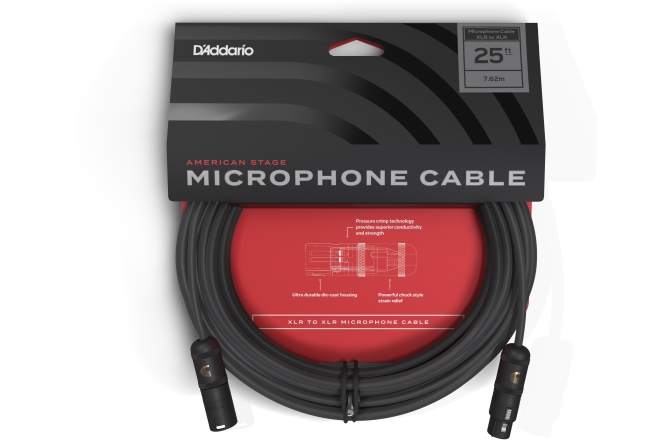 Cablu de microfon Daddario American Stage Series Microphone Cable 7,62 m