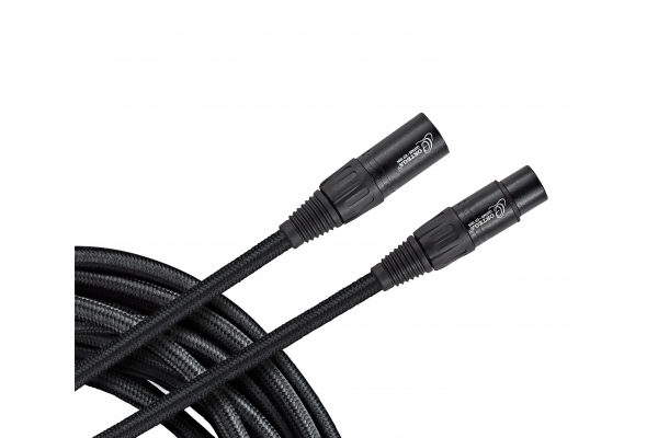 microphone cable XLR male / XLR female straight/straight - black cotton 3m/0,75q