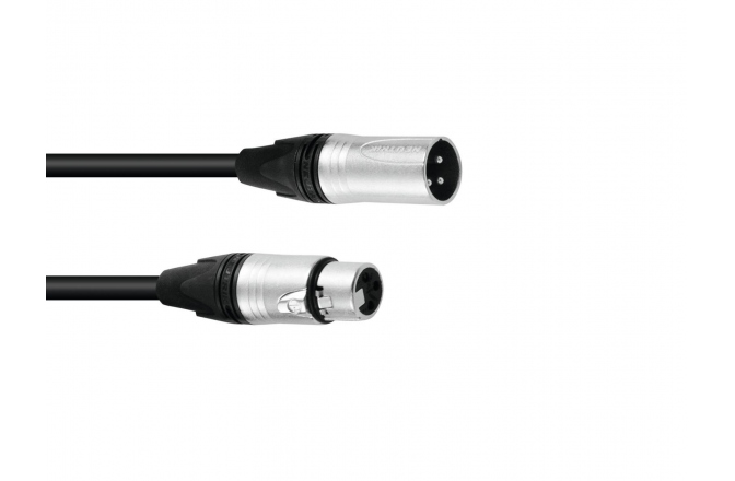 Cablu de microfon PSSO XLR cable 3pin 1m bk Neutrik