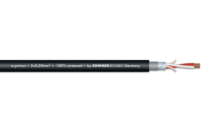 Cablu de microfon Sommer Cable Microphone cable 2x0.50 BK SC-Primus