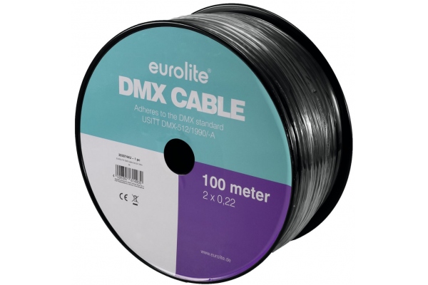DMX cable 2x0.22 100m bk