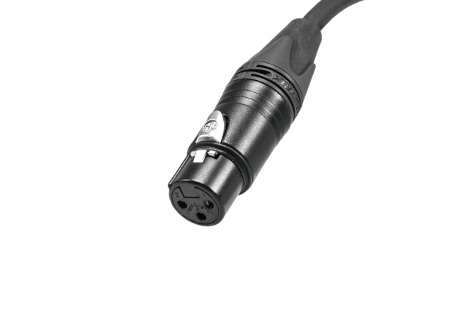 Cablu DMX PSSO DMX cable XLR 3pin 1,5m bk Neutrik black connectors