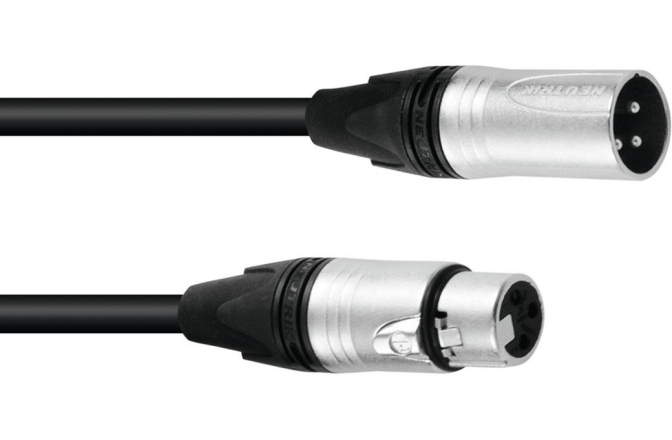 Cablu DMX PSSO DMX cable XLR 3pin 15m bk Neutrik