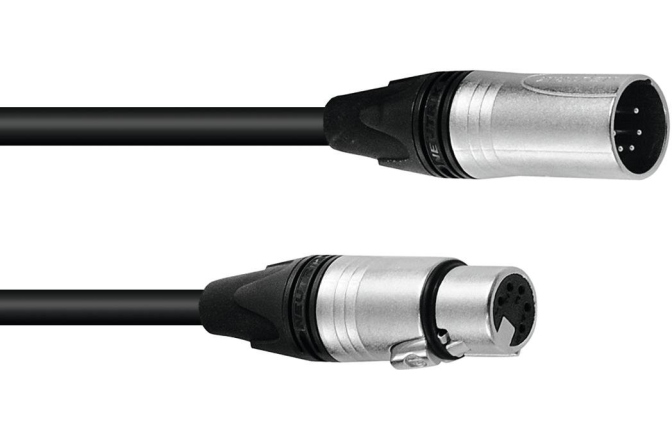Cablu DMX PSSO DMX cable XLR 5pin 0,5m bk Neutrik