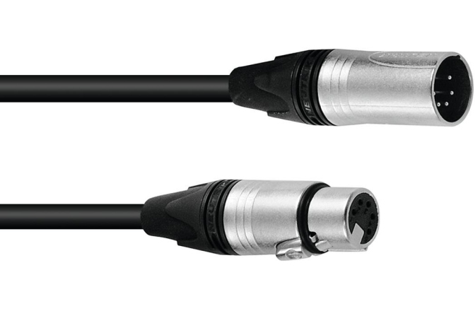 Cablu DMX PSSO DMX cable XLR 5pin 1.5m bk Neutrik
