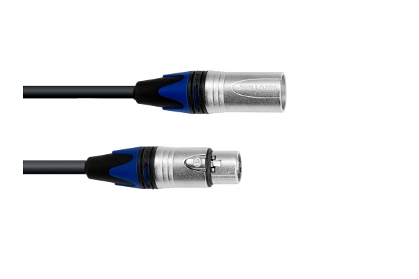 DMX cable XLR COL 3pin 5m bk Neutrik