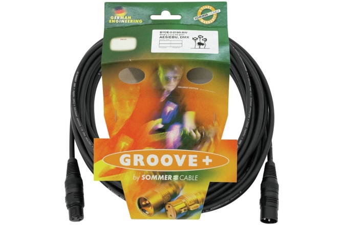 Cablu DMX Sommer Cable DMX XLR 3pin 15m bk Hicon