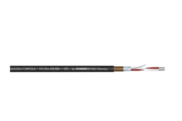 DMX cable 2x0.22 100m bk SC-Semicolon