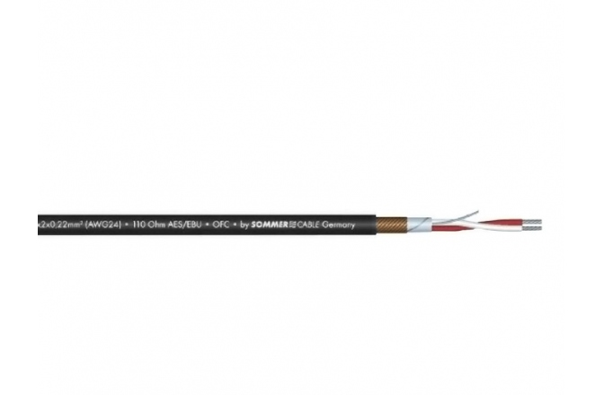 Cablu DMX Sommer DMX cable 2x0.22 100m bk SC-Semicolon