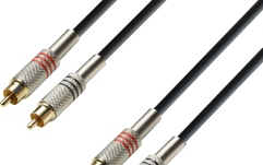 Cablu dual audio Adam Hall 3Star RCA Metal Plugs 1m
