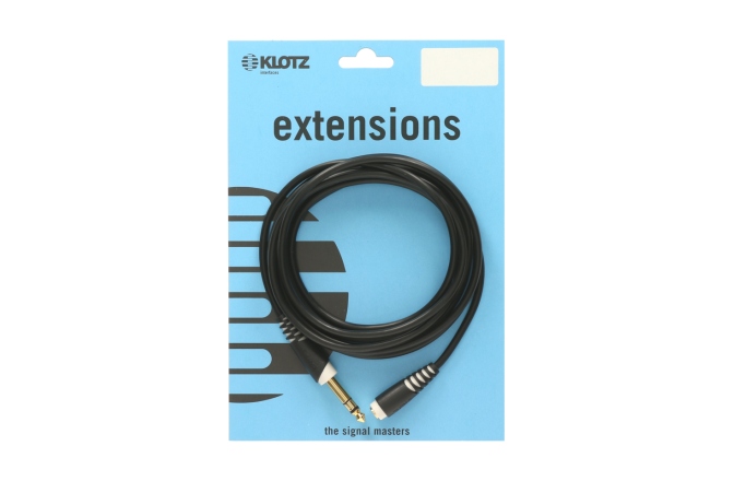 Cablu extensie audio Klotz lightweight headphone extension TRS 6.3 mm - TRS socket 3.5 mm - 6 m