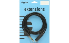 Cablu extensie audio Klotz lightweight headphone extension TRS 6.3 mm - TRS socket 6.3 mm - 3 m