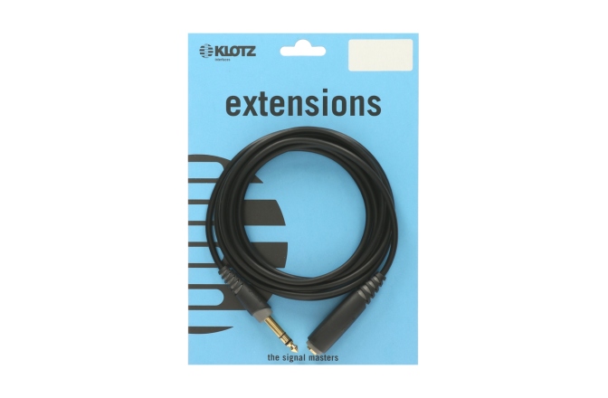 Cablu extensie audio Klotz lightweight headphone extension TRS 6.3 mm - TRS socket 6.3 mm - 3 m
