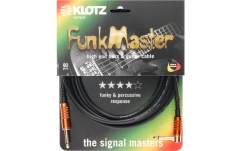 Cablu FunkMaster profesional Klotz FunkMaster high end guitar & bass cable - 4.5 m - straight - angled