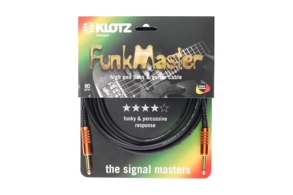 FunkMaster high end guitar & bass cable - 4.5 m - straight - straight