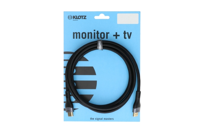 Cablu HDMI 2.1 Ultra Klotz HDMI 2.1 ultra high speed cable - UHD 8KHDMI-A plug with gold-plated contacts - box (1 cable) - 5 m