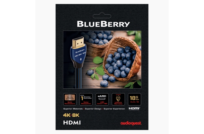 Cablu HDMI 4K  Audioquest BlueBerry HDMI 2.1/HDCP 2.2 eARC 2m