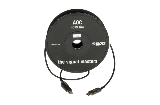 Cablu HDMI 4K premium Klotz HDMI 2.0 AOC Link - active optical cable with detachable HDMI-A to HDMI-D adapter - 20 m