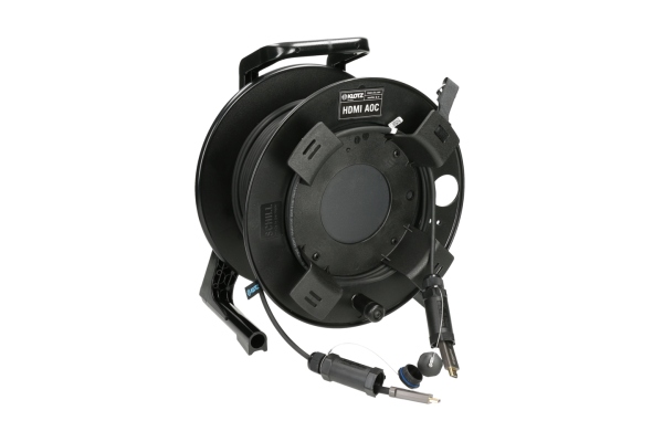 HDMI 2.1 AOC drum - active optical cablearmoured - plugs with protective caps - 50 m HDMI 2.1 AOC drum - active optical cablearmoured - plugs with protective caps - 50 m