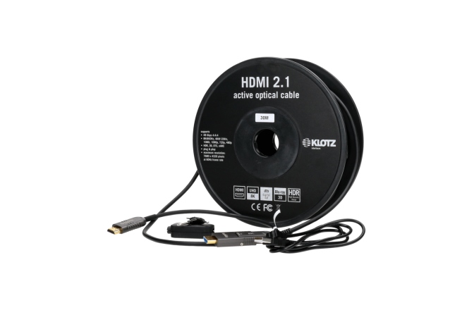 Cablu HDMI 8K  Klotz HDMI 2.1 AOC Link - active optical cable with detachable HDMI-A to HDMI-D adapter - 15 m