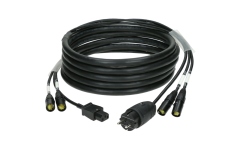 Cablu hibrid alimentare-date Klotz CAT7 & power 3G1.5 hybrid cable2x etherCON + Schuko => IEC - 16 A - 10 m