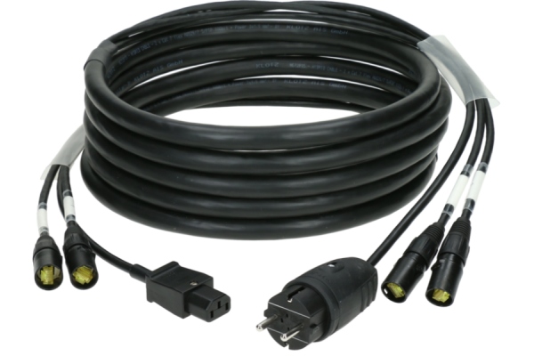CAT7 & power 3G1.5 hybrid cable2x etherCON + Schuko => IEC - 16 A - 15 m CAT7 & power 3G1.5 hybrid cable2x etherCON + Schuko => IEC - 16 A - 15 m