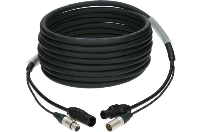 Cablu hibrid audio alimentare Klotz audio & power 3G1.5 hybrid cableXLR 3p + powerCON TRUE1 - 25 m