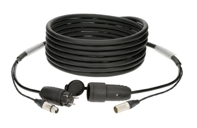 Cablu hibrid audio alimentare Klotz audio & power 3G2.5 hybrid cableXLR 3p + Schuko - 15 m