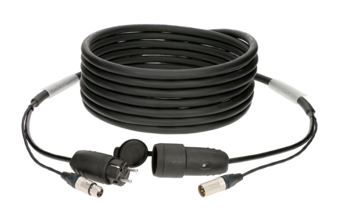 Cablu hibrid audio alimentare Klotz audio & power 3G2.5 hybrid cableXLR 3p + Schuko - 30 m