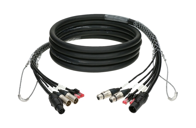 Cablu hibrid audio alimentare Klotz CAT5e & audio & power 3G2.5 hybrid cable2x RJ45 + 2x XLR 3p + powerCON TRUE1 - 16 A - 10 m