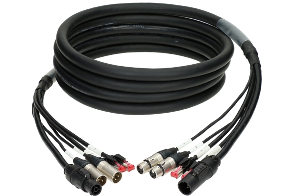 CAT5e & audio & power 3G2.5 hybrid cable2x RJ45 + 2x XLR 3p + powerCON TRUE1 - 16 A - 5 m CAT5e & audio & power 3G2.5 hybrid cable2x RJ45 + 2x XLR 3p + powerCON TRUE1 - 16 A - 5 m