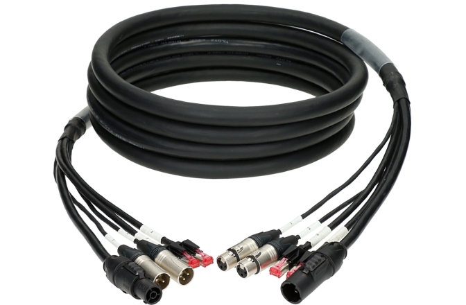 Cablu hibrid audio Klotz CAT5e & audio & power 3G2.5 hybrid cable2x RJ45 + 2x XLR 3p + powerCON TRUE1 - 10 A - 80 m