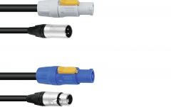 Cablu hibrid : DMX - alimentare. PSSO Combi cable DMX PowerCon/XLR 10m