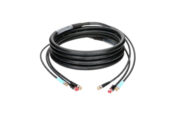 Cablu hibrid profesional Klotz CAT5e & 12G SDI video hybrid cableRJ45 + 2x UHD BNCPro - 10 m