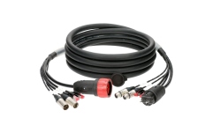 Cablu hibrid profesional Klotz CAT5e & audio & power 3G2.5 hybrid cable2x RJ45 + 2x XLR 3p + Schuko - 10 A - 60 m