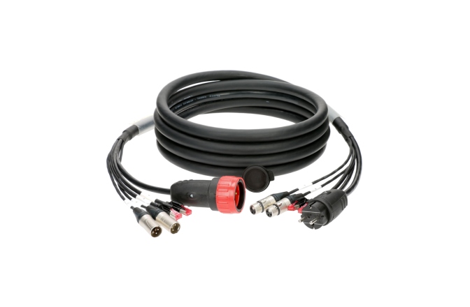 Cablu hibrid profesional Klotz CAT5e & audio & power 3G2.5 hybrid cable2x RJ45 + 2x XLR 3p + Schuko - 10 A - 60 m