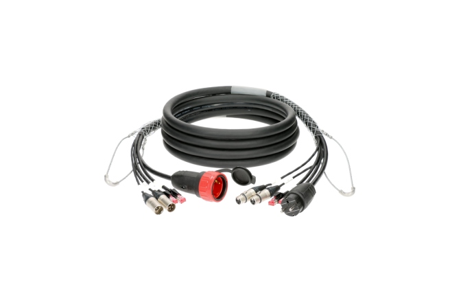 Cablu hibrid profesional Klotz CAT5e & audio & power 3G2.5 hybrid cable2x RJ45 + 2x XLR 3p + Schuko - 10 A - 60 m