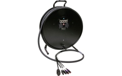 Cablu hibrid profesional Klotz CAT5e & DMX & power 3G2.5 hybrid cable drum2x etherCON + 2x XLR 5p + Schuko - HT582 - 16 A - 50 m