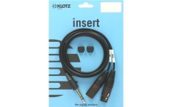 Cablu insert flexibil Klotz Y cable - lightweight - insertTRS 6.3 mm - 2x XLR 3p F/M - 3 m